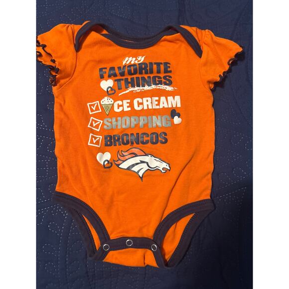 GUC NFL Team Apparel Infants One Piece Bodysuit Denver Broncos Size 3-6 Months - Picture 1 of 3